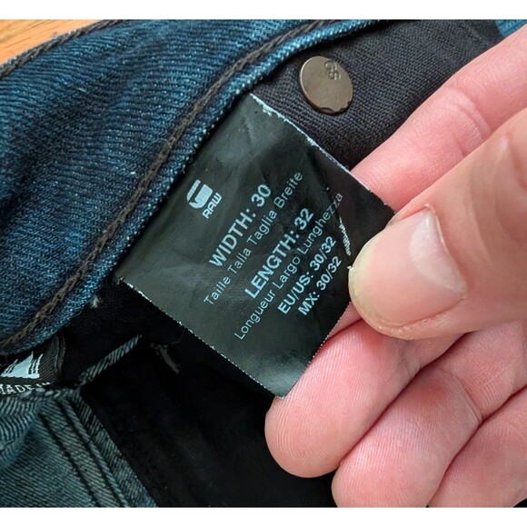G-Star RAW Arc Zip 3D Slim Jeans Mens 30x32 Dark Denim Tapered Button Fly Pants - Picture 8 of 16